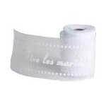 Rouleau tulle  vive les mari�s  blanc - 10m