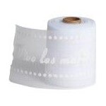 Rouleau tulle  vive les mari�s  ivoire - 10mx6 cm