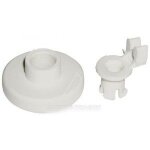 Roulette + support (x1) panier inferieur pour lave vaisselle bosch b / s / h