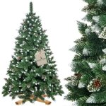 Sapin de no�l artificiel - springos - 240 cm - pvc - neige artificielle - classique intemporel