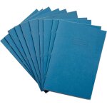 S10 lot cahiers d'exercice papier teint� 48 pages a4 light blue / blue