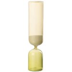 Sablier d�co en verre jaune et sable blanc 30 minutes