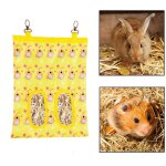 Sac d'alimentation pour lapin, sac d'alimentation suspendu avec 2 trous, imprim� mignon pour petits animaux, ...