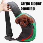 Sac �� bandouli��re en maille pour chien, accessoire de transport pour chiot, voyage en plein air, confort ...