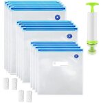 Sacs de conservation des citrouille sous vide réutilisables, avec 3 réservoirs, 1 pompe a main, 4 clips ... Sacs de conservation des citrouille sous vide réutilisables, avec 3 réservoirs, 1 pompe a main, 4 clips ...
