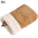 Sac de couchage doux et confortable pour chat, drapeau epais, type de poche, lit de couette pour chaton ... Sac de couchage doux et confortable pour chat, drapeau epais, type de poche, lit de couette pour chaton ...