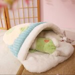Sac de couchage japonais sakura chaud pour chat, maison pour chien d'hiver, coussin avec oreiller, produits ... Sac de couchage japonais sakura chaud pour chat, maison pour chien d'hiver, coussin avec oreiller, produits ...