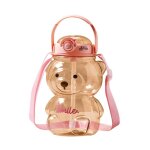 Sac a dos a sangle de transport etanche pour enfants, carafe a eau ours mignon, bec a clics, ecole et ...