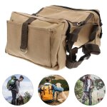 Sac a dos de voyage en toile kaki pour chien, sacoche d'ext�rieur pour chien, sac de selle pour chien, ...