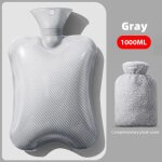 Sac d'eau chaude en peluche douce, s, fausse fourrure de lapin, pvc, bouteille, cou, lanc, dos, main, ...