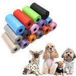 Sac a excr�ments pour animaux domestiques, 1 rouleau, mat�riau biod�gradable, clip de fixation, ramassage ...