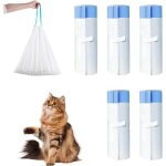Sacs hygi�niques pour liti�re chat, lot de 75 sacs poubelle, doublures sac a liti�re pour chat, bac a ...