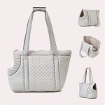 Sac a main léger matelassé pour animaux de compagnie, ouverture latérale, velours epaissi, sac de sortie ... Sac a main léger matelassé pour animaux de compagnie, ouverture latérale, velours epaissi, sac de sortie ...