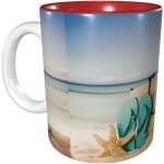 Sac a main, tasses a cafe en forme d'etoile de mer d'ete, tasse en ceramique de 11 oz pour le bureau ...