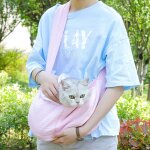 Sac a main de transport pour animaux domestiques, confortable, respirant, a bandouli�re, pour voyage ...