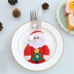 Sac porte - couteau fourchette de nol, sac porte - couverts bonhomme de neige elk pre nol cuillre ...