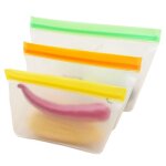 Sacs r�utilisables de gallons, etanches et etanches, sans bpa, sacs de cong�lation r�utilisables pour ...
