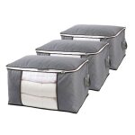 Sac de rangement pliable 3 pcs 60x40x35cm grande capacit�, sac de rangement sous le lit, pour oreillers ...