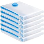 Sacs de rangement sous vide 6 pi�ces 80x60cm sac sous vide v�tements aspirateur housse de rangement sous ...