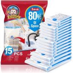Sacs de rangement sous vide aspirateur housses de rangement sous vide lot de 15 1xxl + 2xl + 5l + 5m ... Sacs de rangement sous vide aspirateur housses de rangement sous vide lot de 15 1xxl + 2xl + 5l + 5m ...