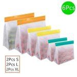 Sac en silicone rutilisable pour conglateur, sac debout, sac de rangement en silicone, organisateur ...