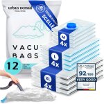 Sac sous vide vetement aspirateur lot de 12 - sacs compression xl, l, m80% l'espace de stockage suppl�mentaire ...