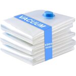 Sac sous vide vetement aspirateur - pe + pa haute r�sistance - a fermeture �clair - lot de 3 (100x80cm), ...