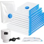 Sac sous vide vetement aspirateur, avec pompe �lectrique, 11 pi�ces sac de rangement sous vide, sac rangement ...