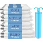 Sac sous vide vetement aspirateur avec pompe manuelle, lot de 8 (2 80 * 100cm, 2 80 * 100cm, 3 80 * 100cm, ...