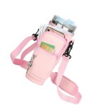 Sac de transport de bouteille d'eau avec poche pour tlphone pour stanley 40oz rose