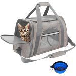 Sac de transport pour chat chien caisse de transport chat respirant et pliable cage transport chat avec ...