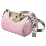 Sac de transport portable et peluche chaude pour hamsters, l��ger, taille l, rose