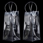 Sac a vin glacé transparent en pvc, seau a glace, bouteille de champagne, refroidisseur avec poignée ... Sac a vin glacé transparent en pvc, seau a glace, bouteille de champagne, refroidisseur avec poignée ...
