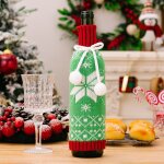 Sacs � vin de no�l brod�s en machine set de bouteilles de vin brod� fournitures de d�coration de table ...