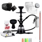 Safe pack chicha alu noir avec filtres � tabac foyer silicone allume charbon coco alu tuyau marrakech ...