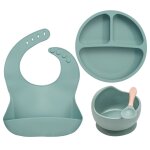 Sage - couverts pour enfants avec logo personnalis, kit d'alimentation en silicone souple, bol a dner ...