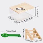 Salle de bain pour hamster pour animaux de compagnie, bain de sable pour hamster avec echelle et pelle, ...