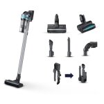 Samsung jet 75 pet aspirateur - balai 2 en 1 batterie sec sans sac 550 w couleur menthe, argent