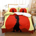 Samurai ensemble de literie pi��ces imprim�� en d, housse de couette en polycoton doux et confortable, ...
