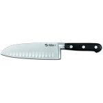 Sanelli ambrogio chef santoku, couteau, nid d'abeille, 18 cm, acier inoxydable, gris