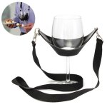 Sangle de cou en verre, noire, pour fête d'anniversaire, cocktail, outils de bar, portable, 1 pièce Sangle de cou en verre, noire, pour fête d'anniversaire, cocktail, outils de bar, portable, 1 pièce