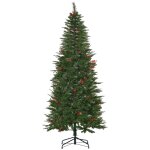 Sapin de no�l artificiel d�cor� h. 210 cm 45 baies rouges