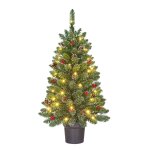 Sapin de no�l artificiel led en pot h90