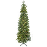 Sapin de no�l artificiel led x 300 blanc chaud 8 modes h. 210 cm 826 branches support vert