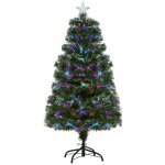 Sapin de no�l artificiel lumineux fibre optique led multicolore + support pied Ø 66 x 120h cm 130 branches ...