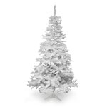 Sapin de no�l artificiel - effet naturel, facile � monter - d�coration int�rieure 120 cm blanc