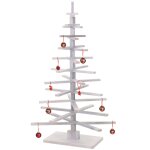 Sapin de no�l d�coratif hwc - h77, sapin de no�l 3d d�coration de no�l, look shabby bois de sapin r�glable ...
