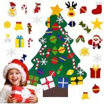 Sapin de no�l avec ornements amovibles en feutre diy d�coration de no�l