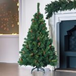Sapin de no�l avec pommes de pin plastique vert 180 cm