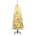 Sapin de no�l pr� - �clair� articul� 150cm costway - 180 lumi�res led blanc chaud, 8 modes - branches ...